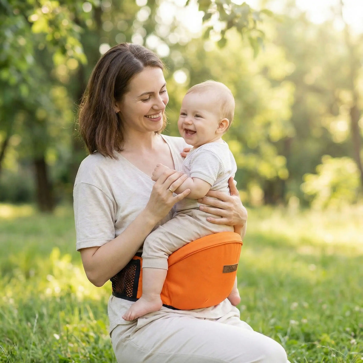 Ceinture porte bebe ultra confort orange
