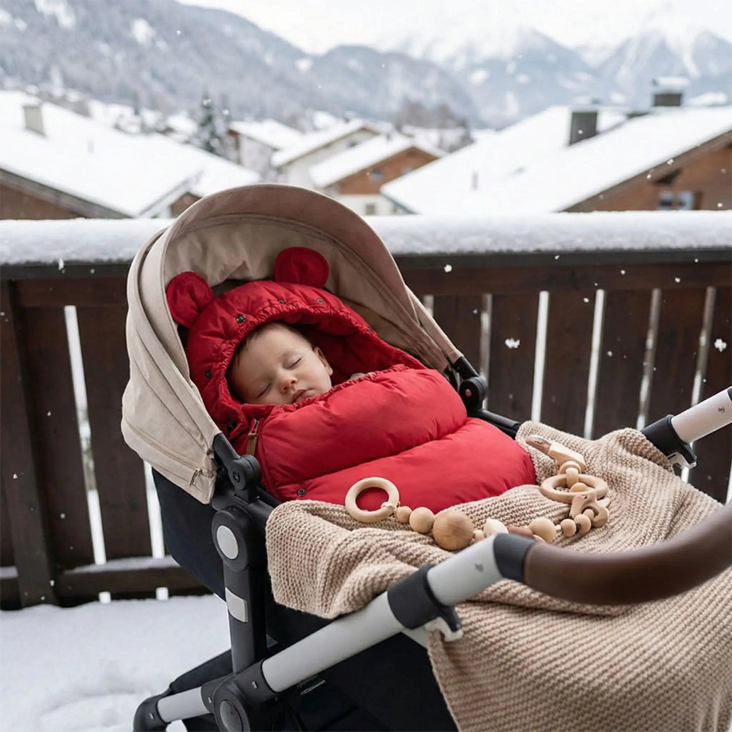 Chanceliere bebe bouclier imperméable rouge