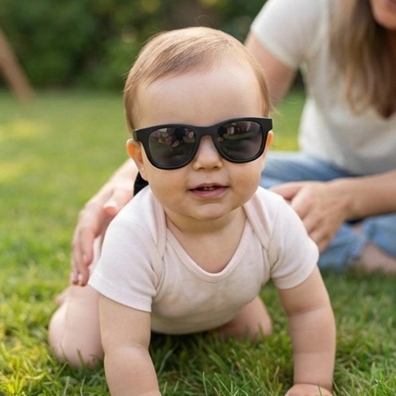 Lunettes de soleil bébé protection optimale grises
