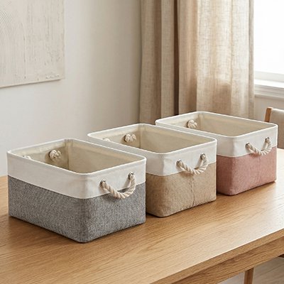 Variantes de panier rangement bébé bicolore