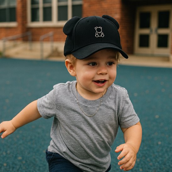 Casquette bebe ourson ultrasoft noire