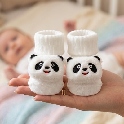 chaussette bébé 0-6 mois animaux forêt panda