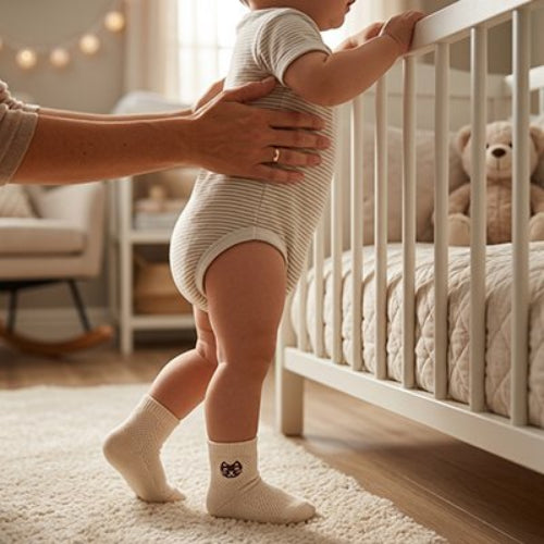 chaussettes bebe animaux tout doux beige