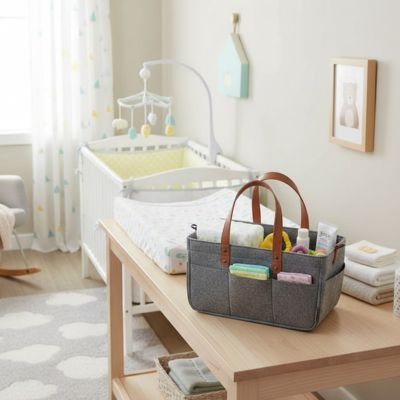 Panier de rangement pour bebe simplicité sur table à langer