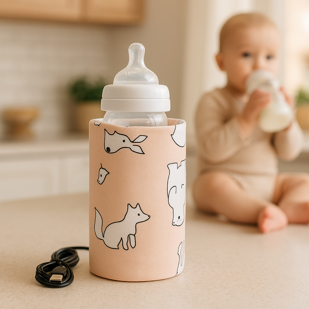 Bébé-boit-derrière-chauffe-biberon-USB-mignon-animaux
