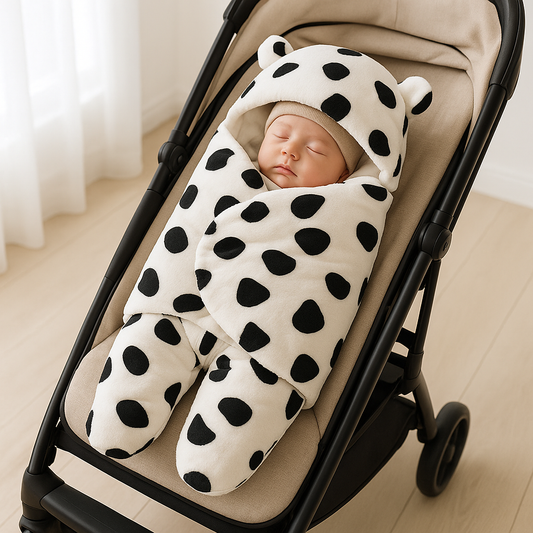 Bébé-dort-dans-nid-d_ange-polaire-vache