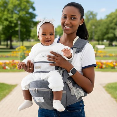 Bébé position devant sur porte-bébé hanche freedom