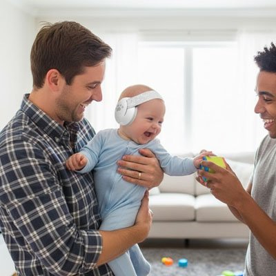 Bébé socialise avec casque anti bruit bebe protection plus