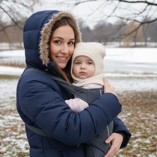 Cagoule bébé polyvalente couleur beige
