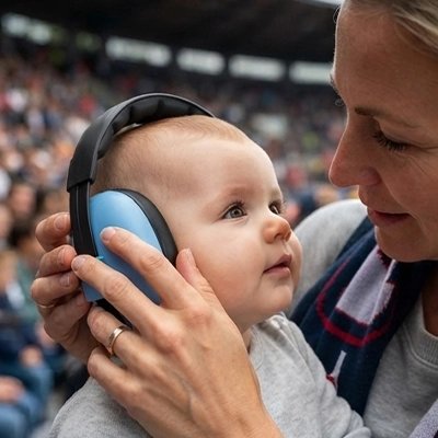 Casque anti bruit bebe protection certifiée bleu