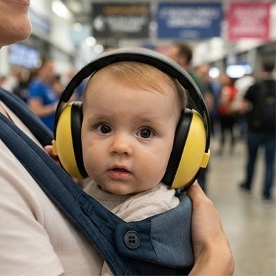 Casque anti bruit bebe protection certifiée jaune