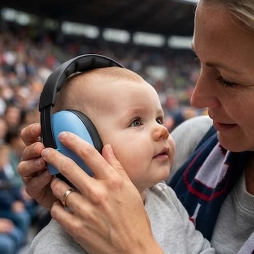 Casque anti bruit bebe protection certifiée couleur bleu