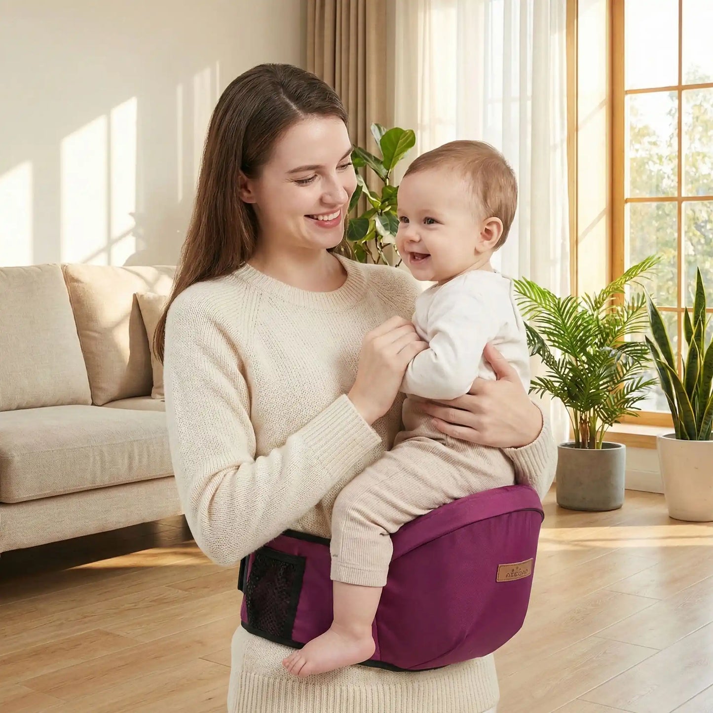 Ceinture porte bebe ultra confort rouge