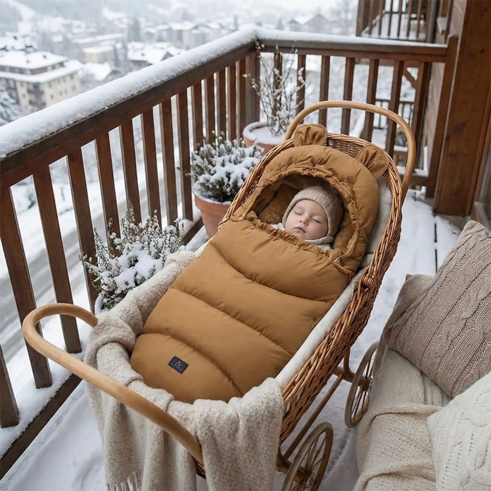 Chanceliere bebe bouclier imperméable brune