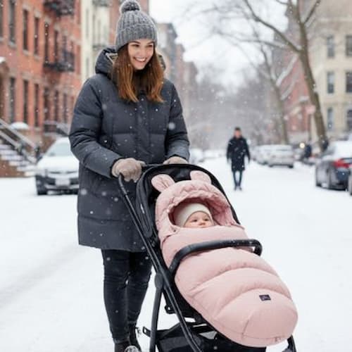 Chanceliere bebe bouclier imperméable couleur rose