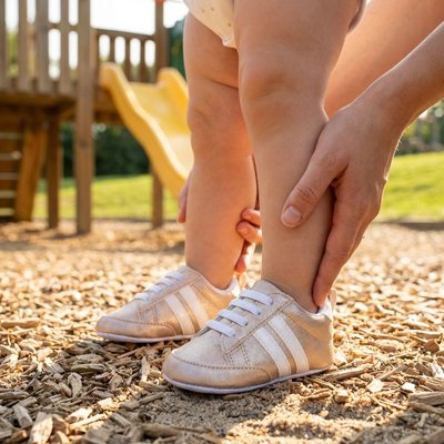 Chaussure pour bébé petit explorateur rose beige cuivré