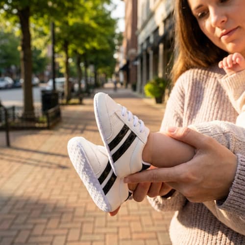 Chaussure pour bébé style sportif couleur noir
