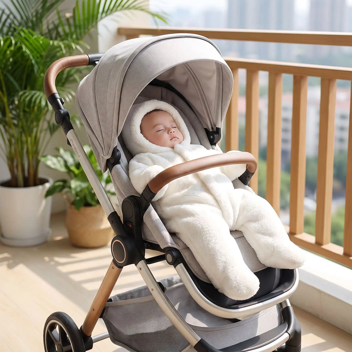 Combinaison polaire pour bebe coucou couleur blanche