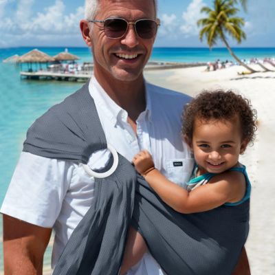 écharpe de portage bébé cocon lien attachement papa