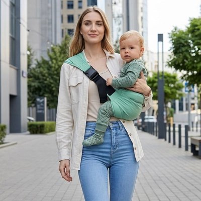Écharpe porte bébé explorateur menthe