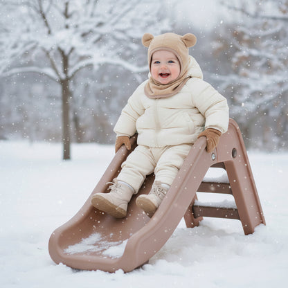 Enfant glissade avec  cagoule pour bebe polaire