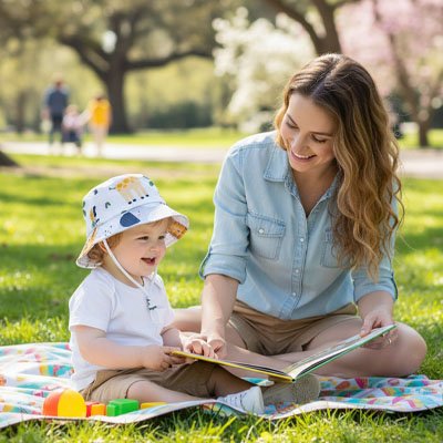Jeu ludique enfant avec bob bebe parc safari