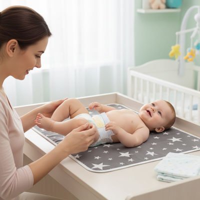 Matelas-à-langer-nomade-hygiénique-étoile-blanche