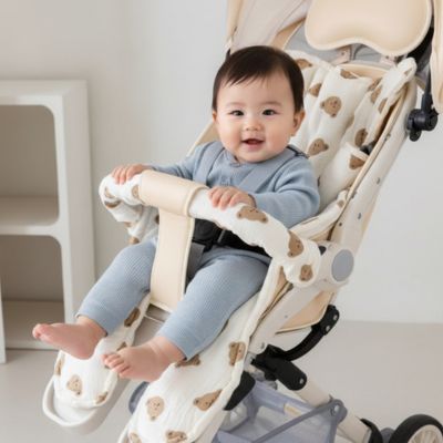Matelas pour poussette doux câlin ourson