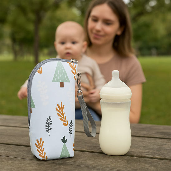 Mère-enfant-pique-nique-avec-sac-isotherme-biberon-ultra-léger