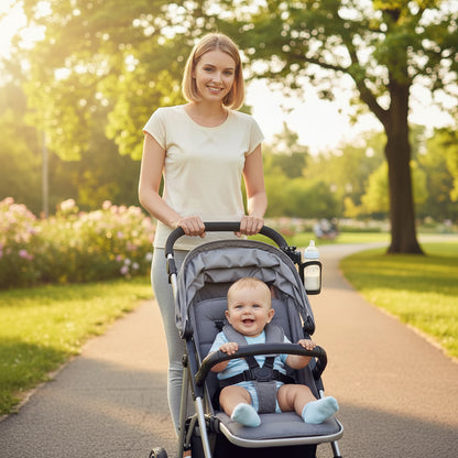 Mère marche avec porte gobelet poussette rotatif 360