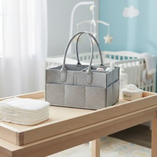 Panier de rangement bebe ultra-pratique avec couches