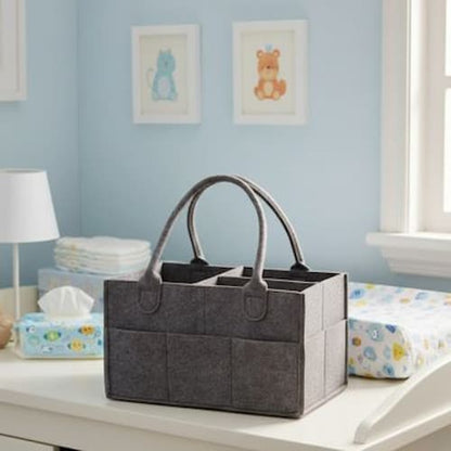 Panier rangement bebe multifonctionnel couleur gris foncé
