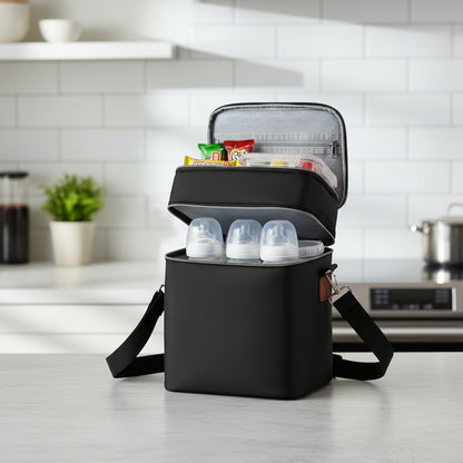 Porte biberon isotherme thermo sur comptoir cuisine