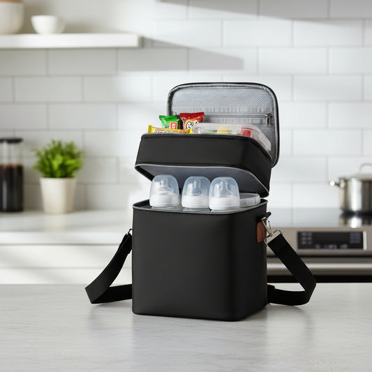 Porte biberon isotherme thermo sur comptoir cuisine