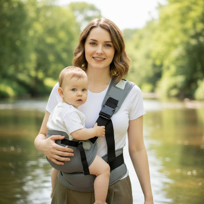 Porte bebe hanche connexion mère marche forêt