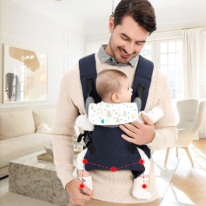 Papa-regarde-enfant-dans-porte-bébé-kangourou-proximité