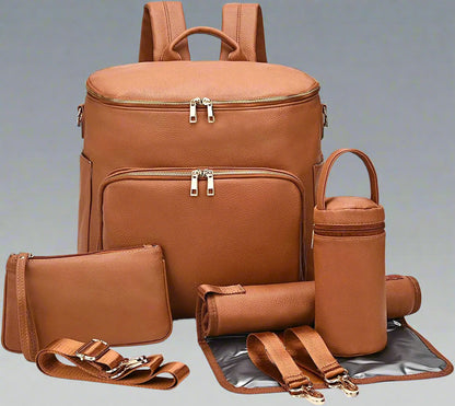 Sac-à-dos-à-langer-gracieux-brun