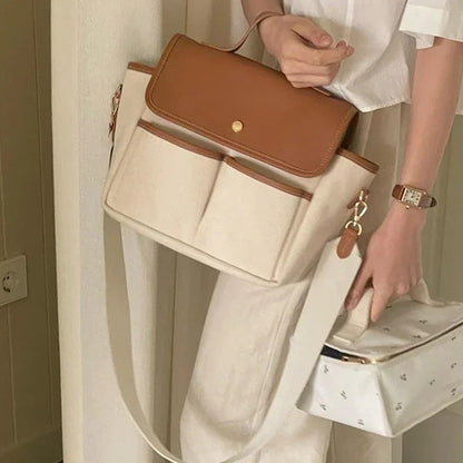 Femme-porte-sac-à-langer-Tendance™-ergonomique-et-autre-petit-sac