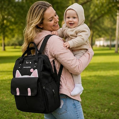 Sac a dos a langer bebe stylé couleur noir