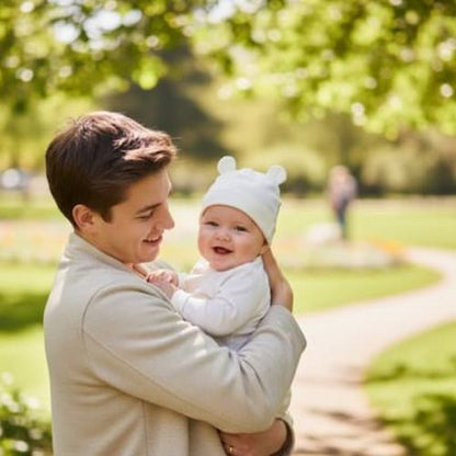 bonnet bébé coloris naturels couleur blanc