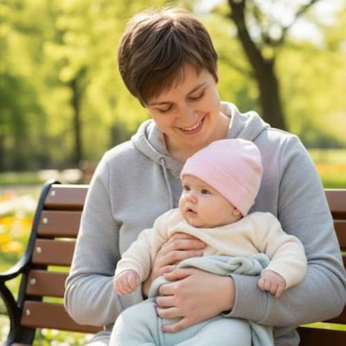 bonnet bébé fille coloris rose motif foncé