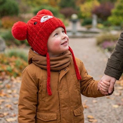 bonnet bebe ourson joyeux rouge