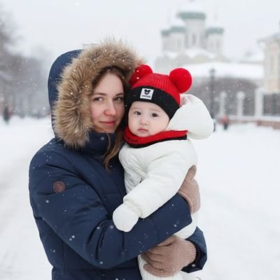 bonnet bébé pompon touffu rouge