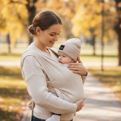 bonnet bebe sourire coquin beige
