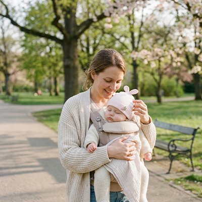 bonnet pour bebe lapin d'amour rose