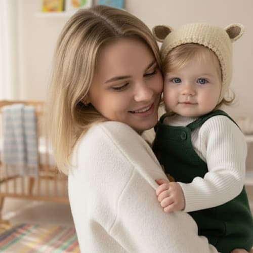 bonnet bebe animal coquin couleur beige