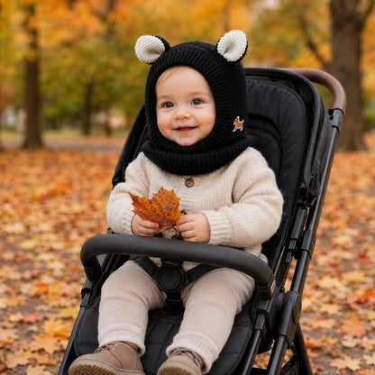 cagoule pour bebe lapin rigolo noire