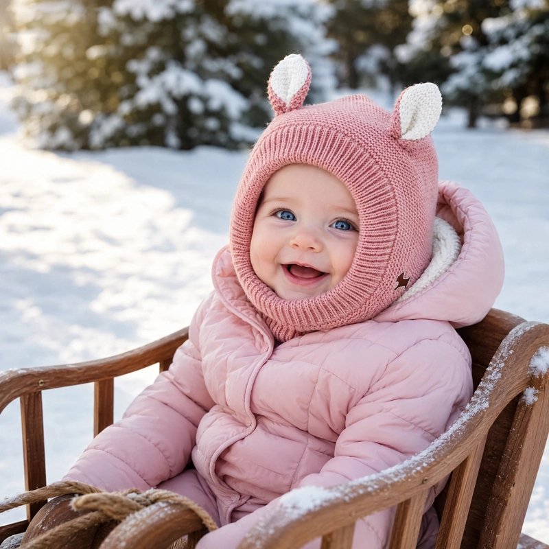 cagoule pour bebe lapin rigolo rose