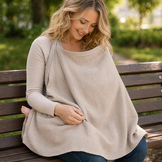 cape d'allaitement cocon discret beige