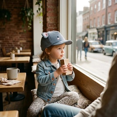 Casquette bébé animaux charmants bleue